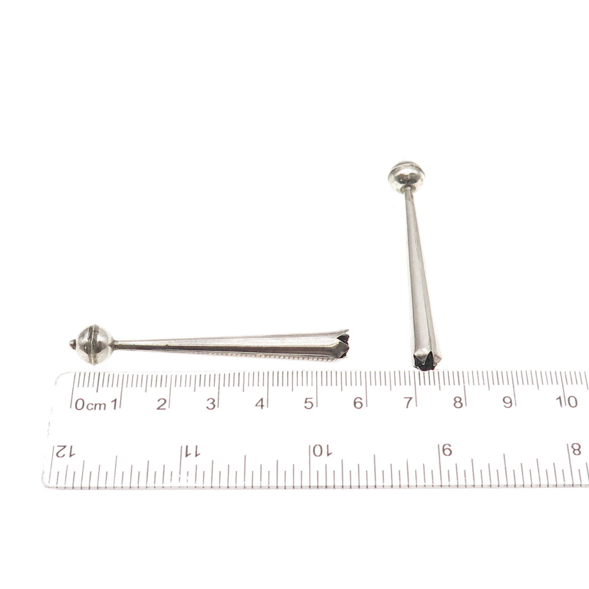 Old Pawn 925 Sterling Silver Vintage Southwestern Tribal Bolo Tie Tips