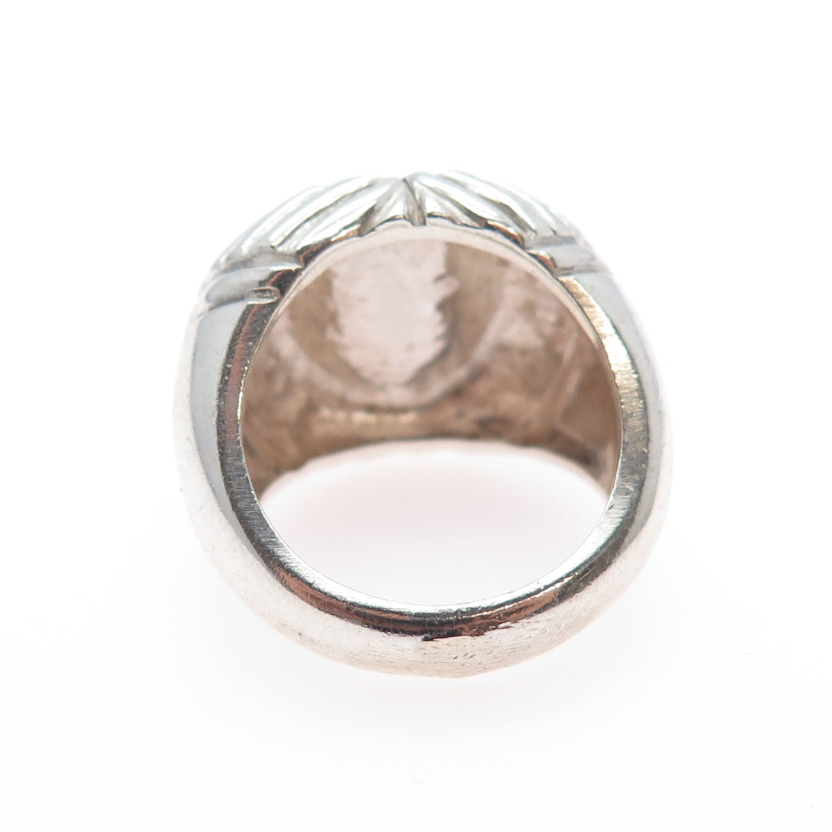 925 Sterling Silver Vintage Modernist Statement Ring Size 6.25