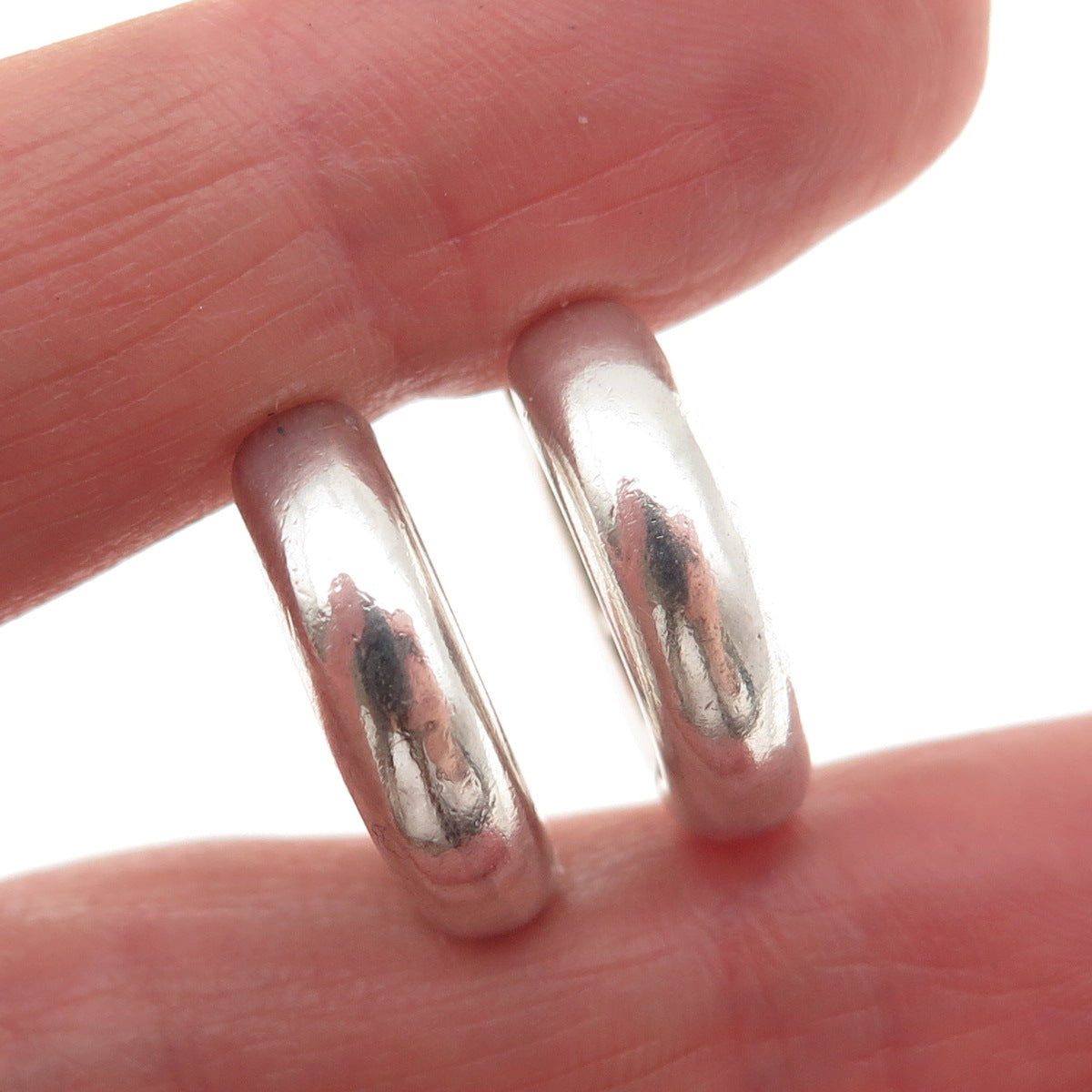 925 Sterling Silver Vintage Hoop Earrings