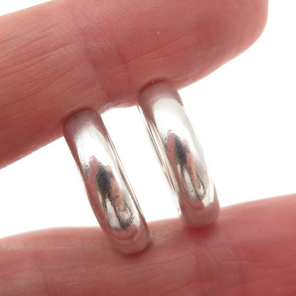 925 Sterling Silver Vintage Hoop Earrings