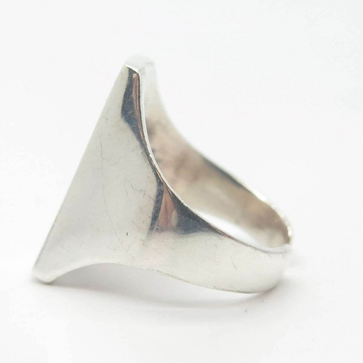925 Sterling Silver Vintage Italy Enamel Adjustable Ring Size 5.25