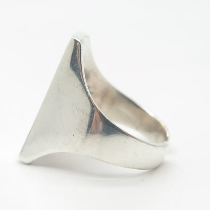 925 Sterling Silver Vintage Italy Enamel Adjustable Ring Size 5.25