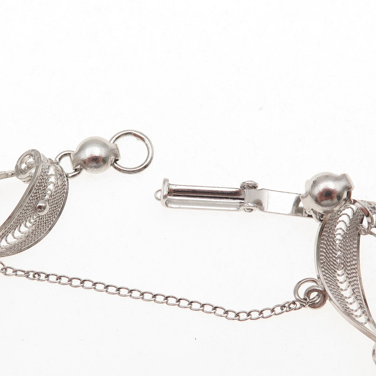 Sorrento 925 Sterling Silver Vintage Filigree Bracelet 7"