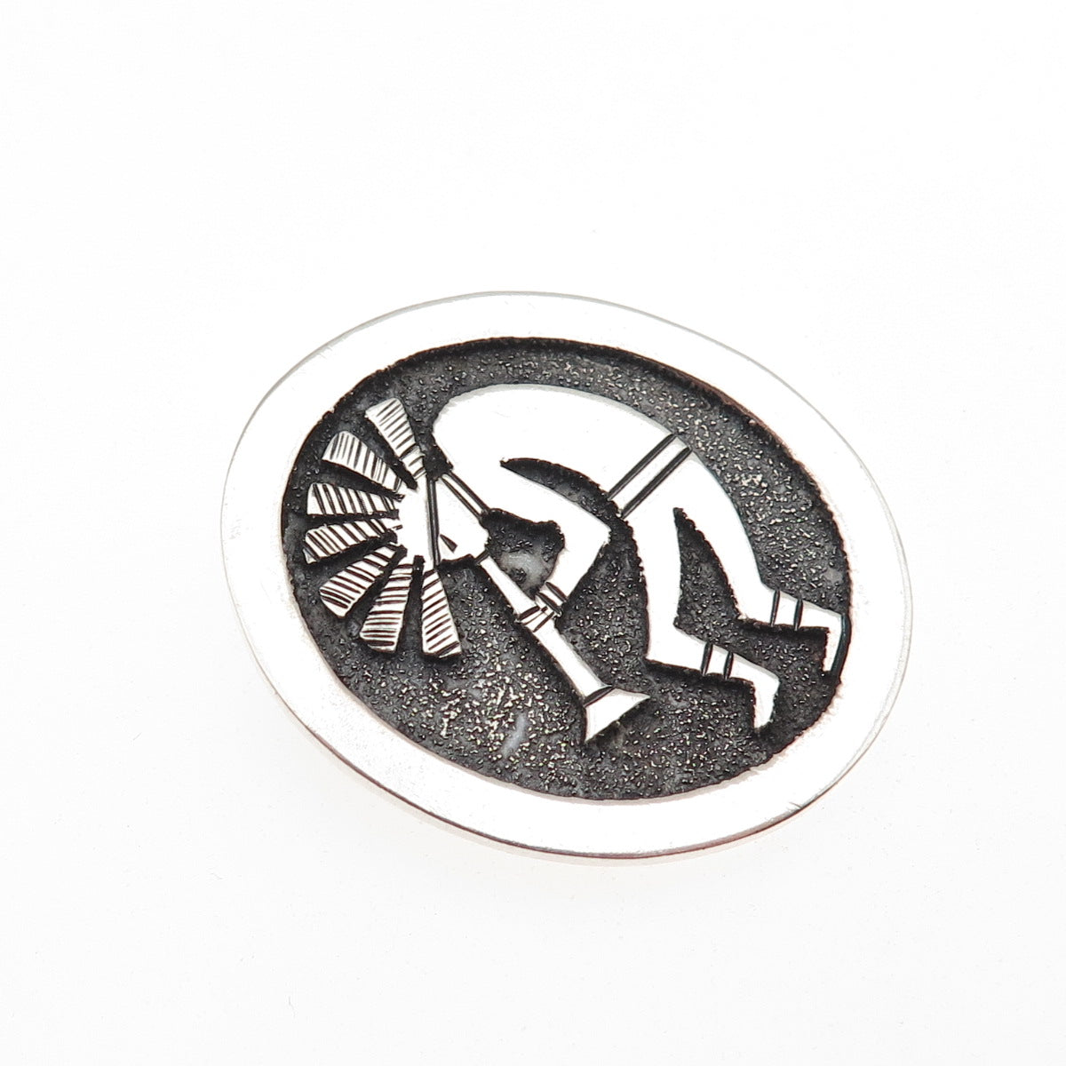 Ben Boyd Navajo Old Pawn Sterling Silver Vintage Kokopelli Pin Brooch / Pendant