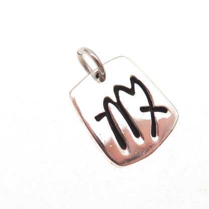 Anne Harvey 925 Sterling Silver Vintage Mexico Virgo Zodiac Sign Charm Pendant