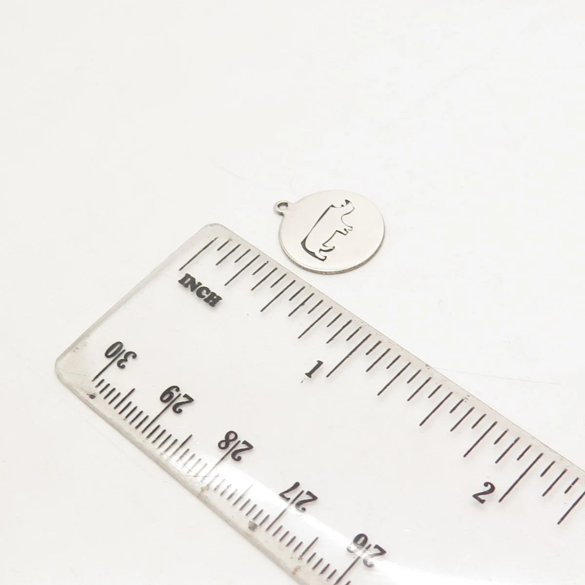 925 Sterling Silver USA Two In Town Rhinoceros Charm Pendant