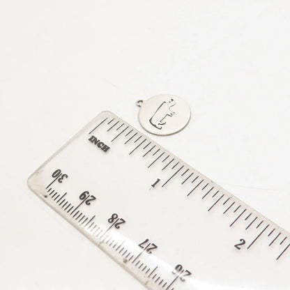 925 Sterling Silver USA Two In Town Rhinoceros Charm Pendant