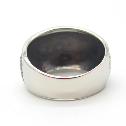 925 Sterling Silver Vintage Textured Ring Size 7