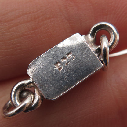 925 Sterling Silver Vintage Bracelet / Necklace Box Lock Clasp