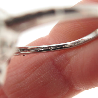 925 Sterling Silver Real Chrome Diopside & C Z Bohemian Ring Size 6