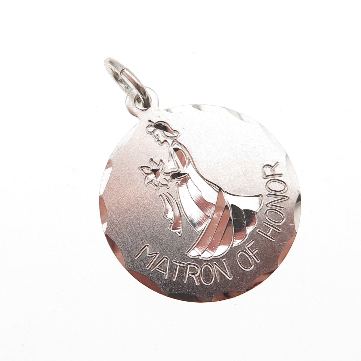 Elco 925 Sterling Silver Vintage Matron of Honor Charm Pendant