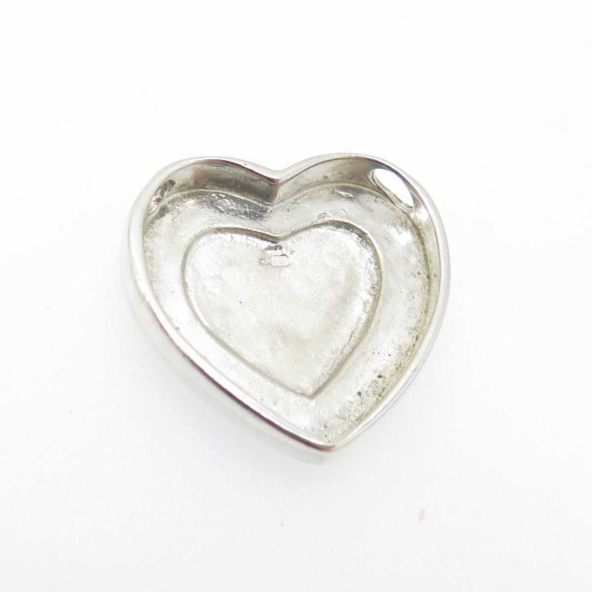 925 Sterling Silver Vintage Dublin Celtic Heart Slide Pendant