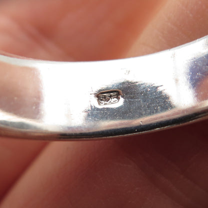 925 Sterling Silver Vintage Greek Maze Oxidized Band Ring Size 12.75