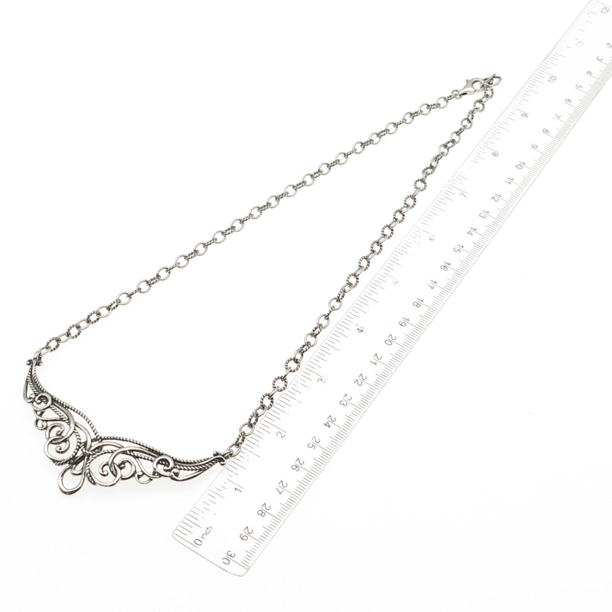 Carolyn Pollack 925 Sterling Silver Vintage Swirl Cable Chain Necklace 20"