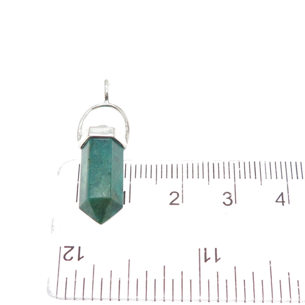 925 Sterling Silver Vintage Real Azurite Amulet Charm Pendant