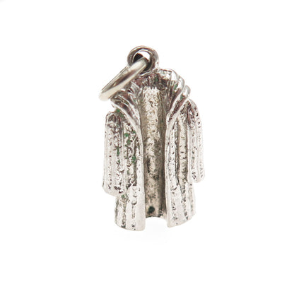 925 Sterling Silver Vintage Coat 3D Mini Charm Pendant