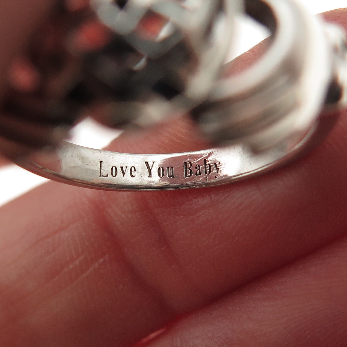 925 Sterling Vintage Real Amethyst Irish Claddagh Love You Baby Ring Size 8