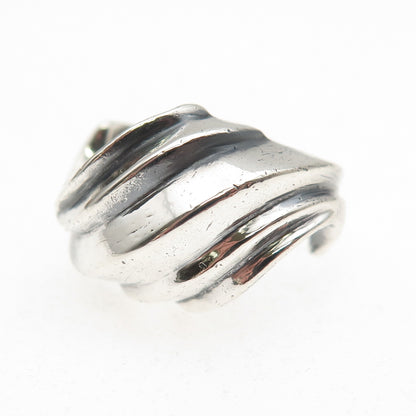 Marc 925 Sterling Silver Vintage Modernist Oxidized Ring Size 6.25