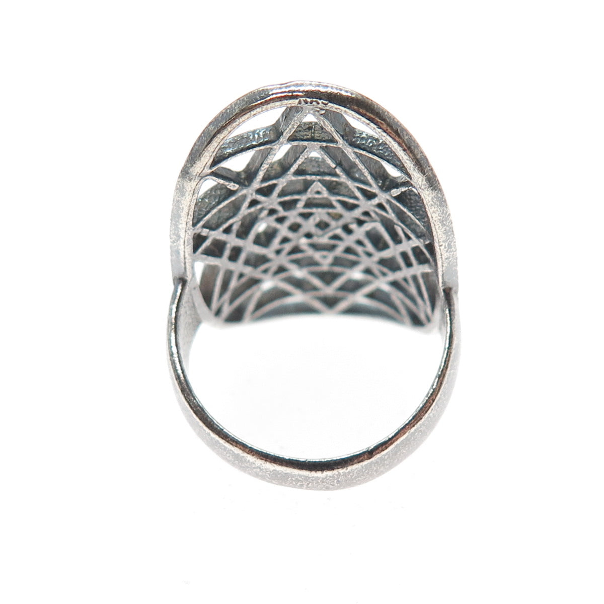 925 Sterling Silver Vintage Star of David Oxidized Ring Size 8