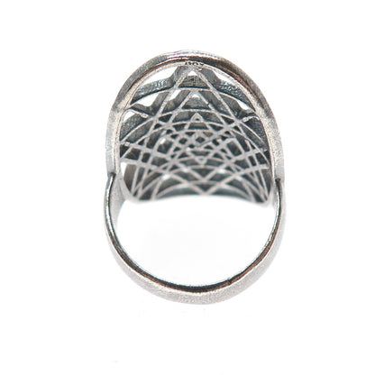 925 Sterling Silver Vintage Star of David Oxidized Ring Size 8