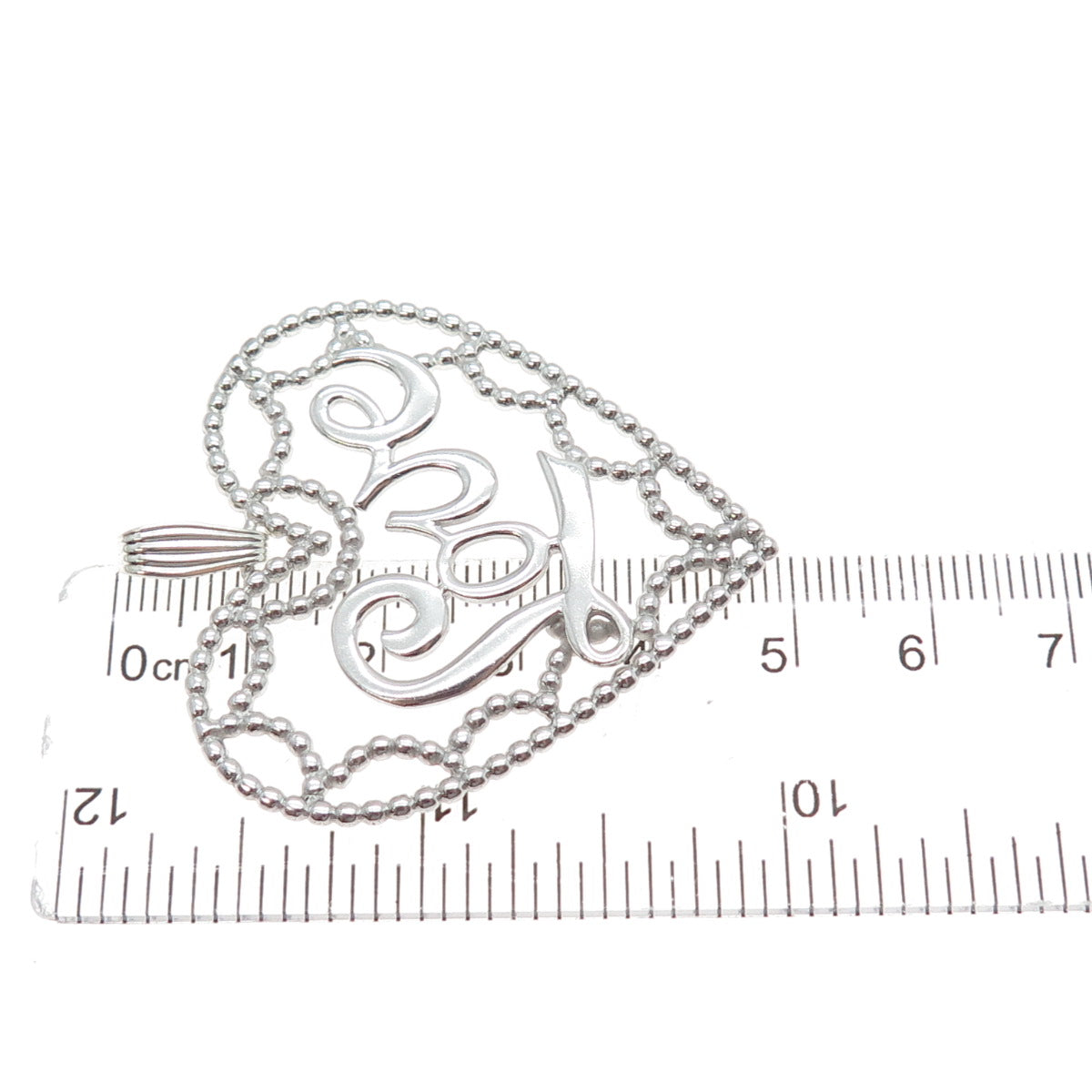 VAN DELL 925 Sterling Silver Vintage Love Ornate Heart Pendant