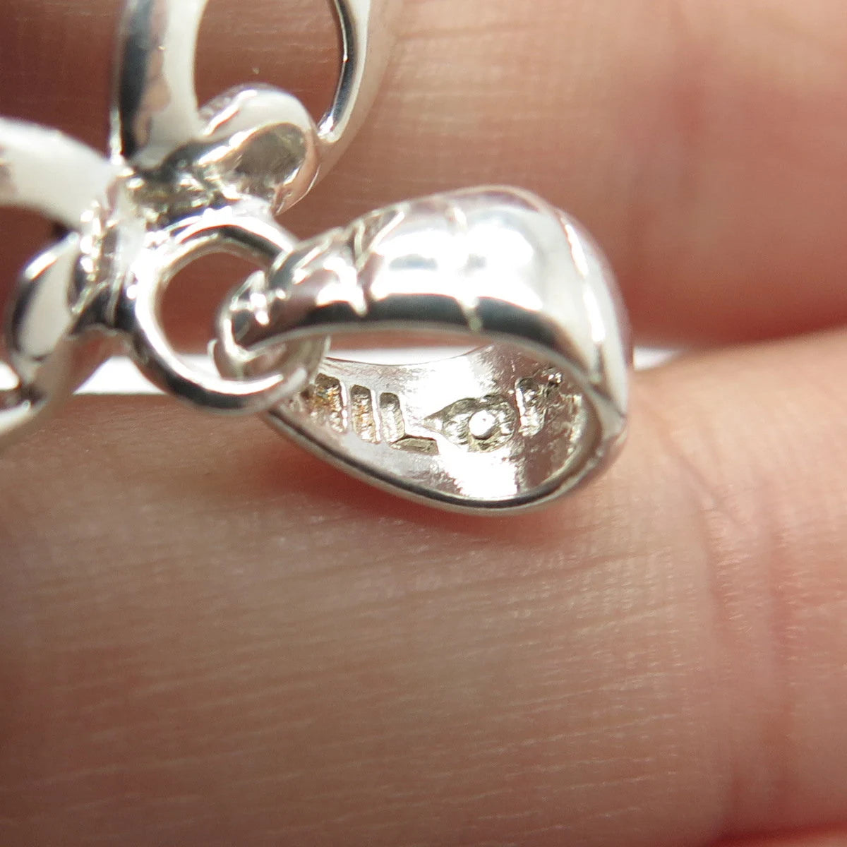 925 Sterling Silver Vintage Italy Milor Ornate Heart Pendant
