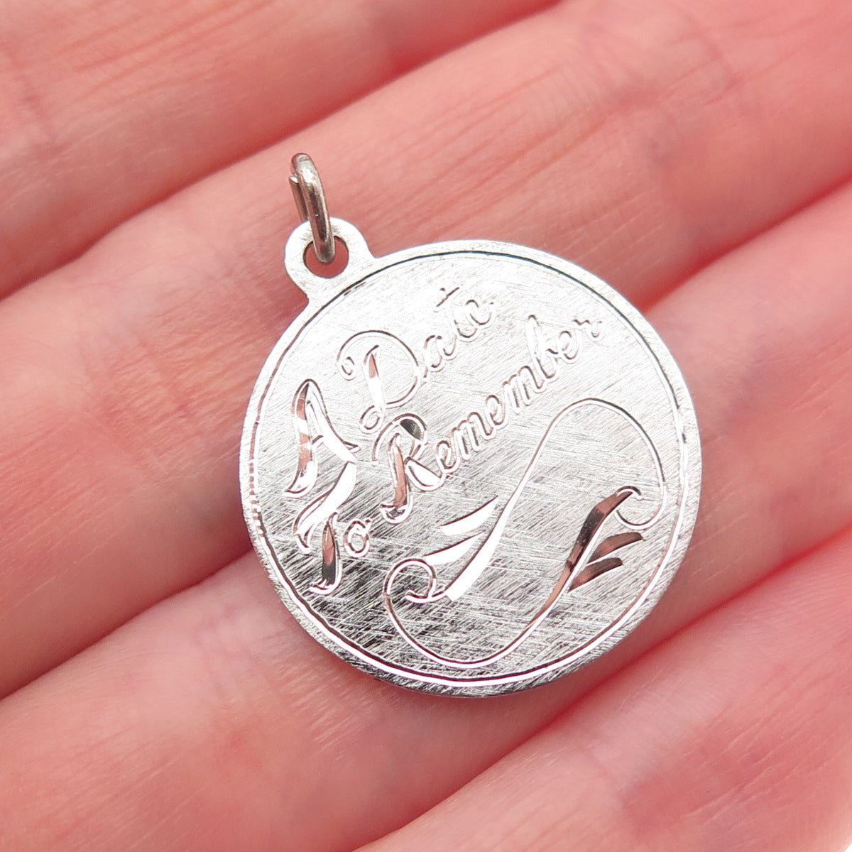Griffith & Sons 925 Sterling Silver Vintage A Date To Remember Charm Pendant