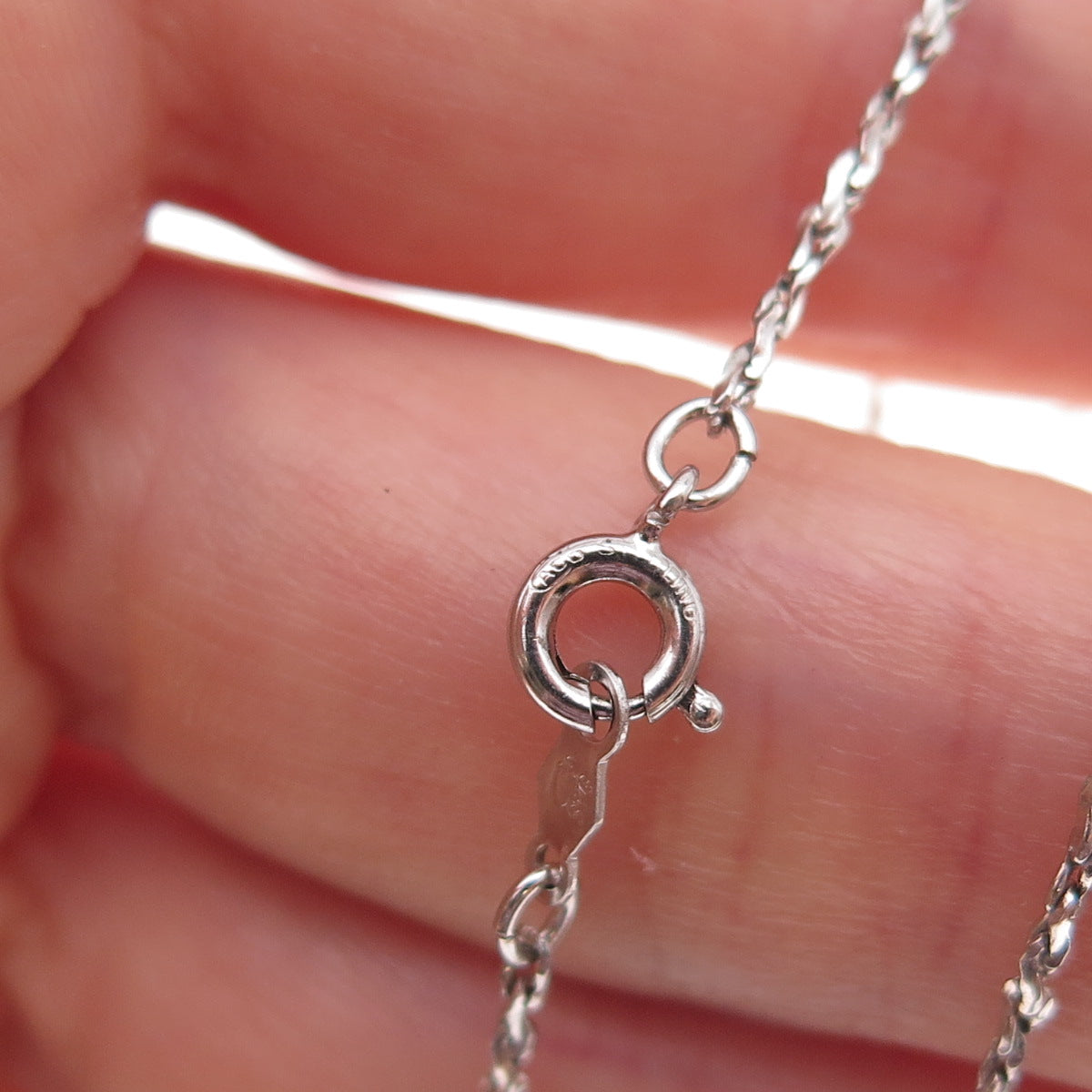 Caco 925 Sterling Silver Vintage S-Shape Chain Necklace 16"