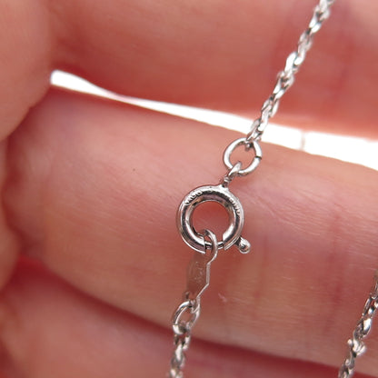 Caco 925 Sterling Silver Vintage S-Shape Chain Necklace 16"