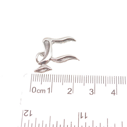 925 Sterling Silver Vintage Chai Judaica Oxidized Charm Pendant