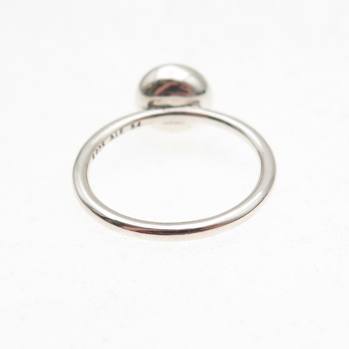 Pandora 925 Sterling Silver Rose Crystal Poetic Droplet Ring Size 7