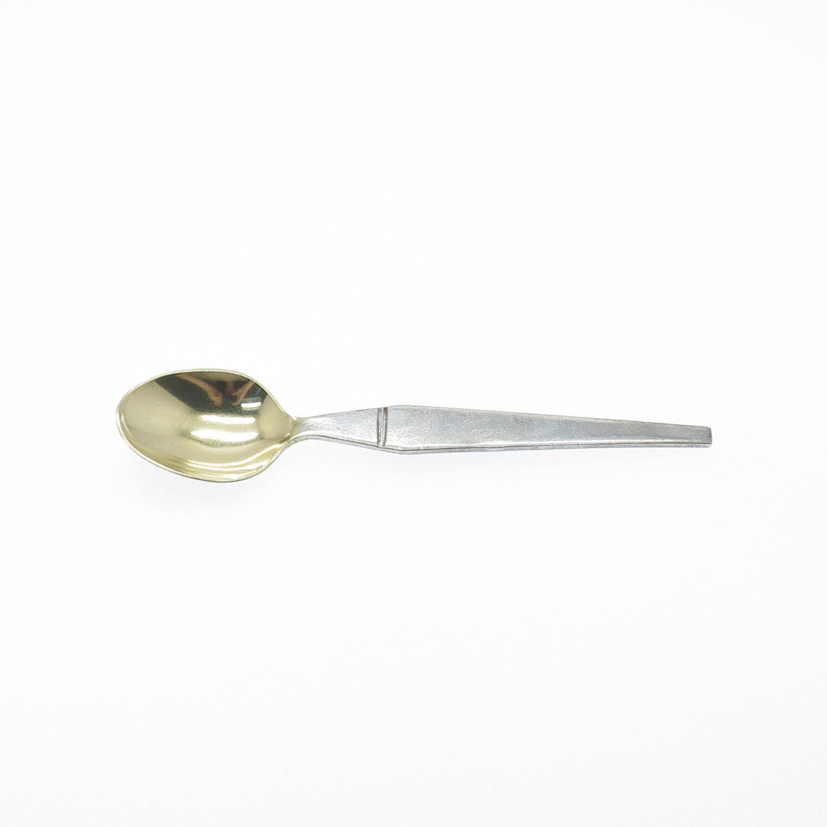 875 Silver 2-Tone Vintage European Coffee Spoon