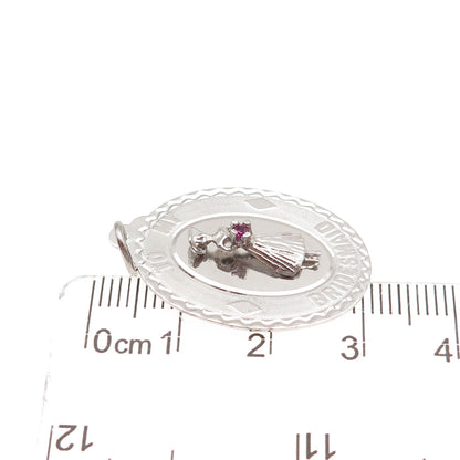 Art's Elegance 925 Sterling Silver Vintage Rhinestone Bridesmaid Charm Pendant