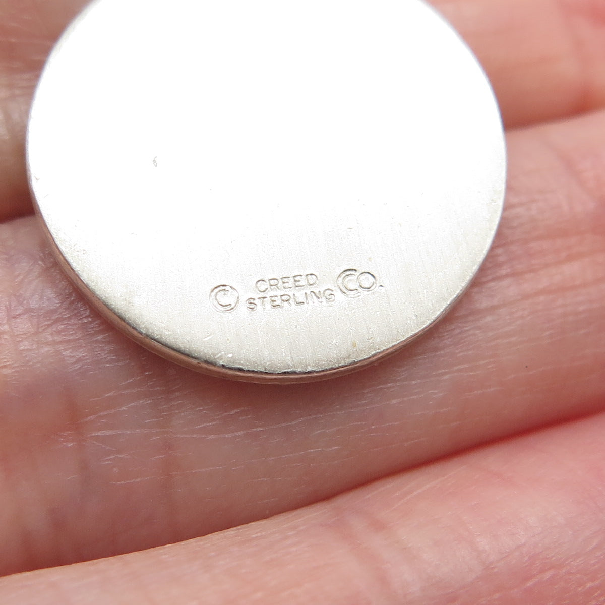 CREED 925 Sterling Silver 2-Tone Vintage Confirmation Minimalist Charm Pendant
