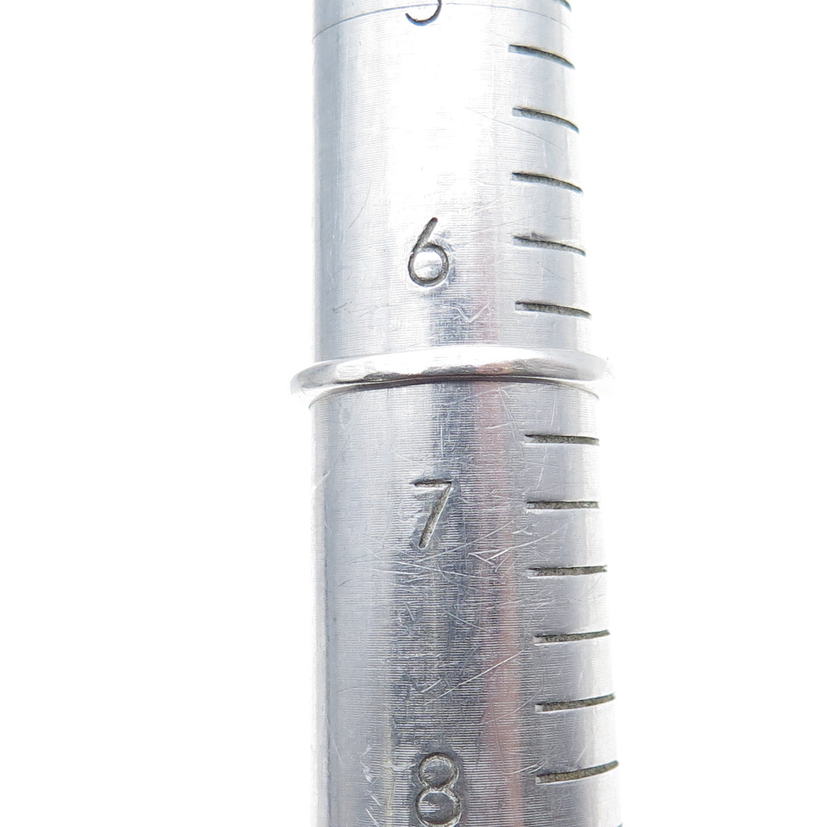 925 Sterling Silver Vintage Ribbed Oxidized Ring Size 6.5