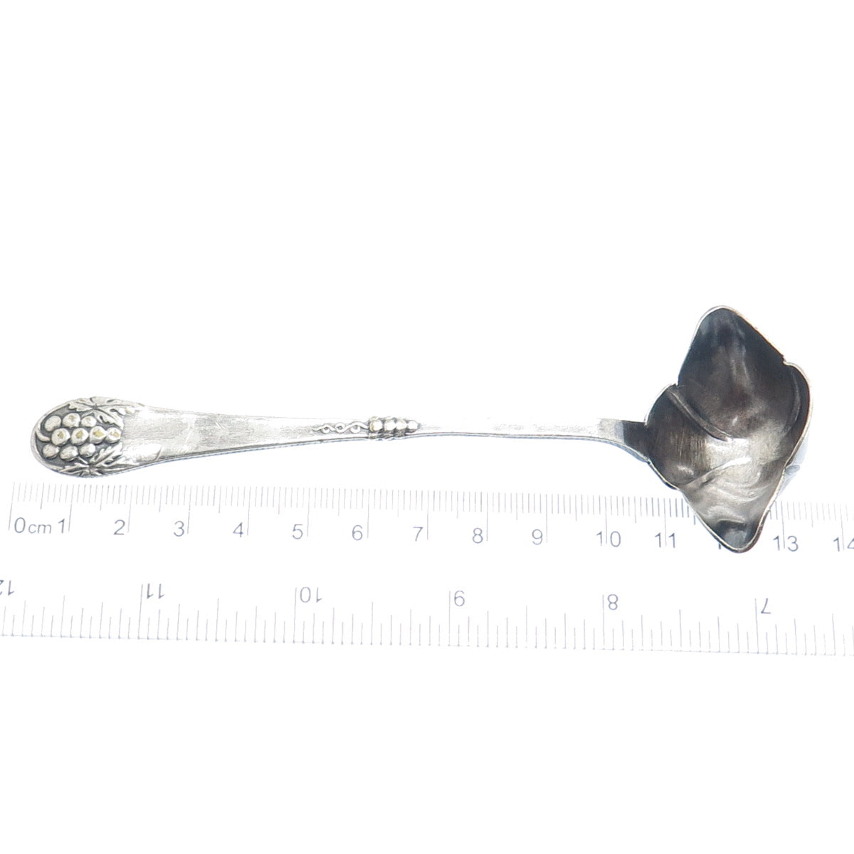 Silver-Tone Antique Denmark Grape & Leaf Sauce Ladle