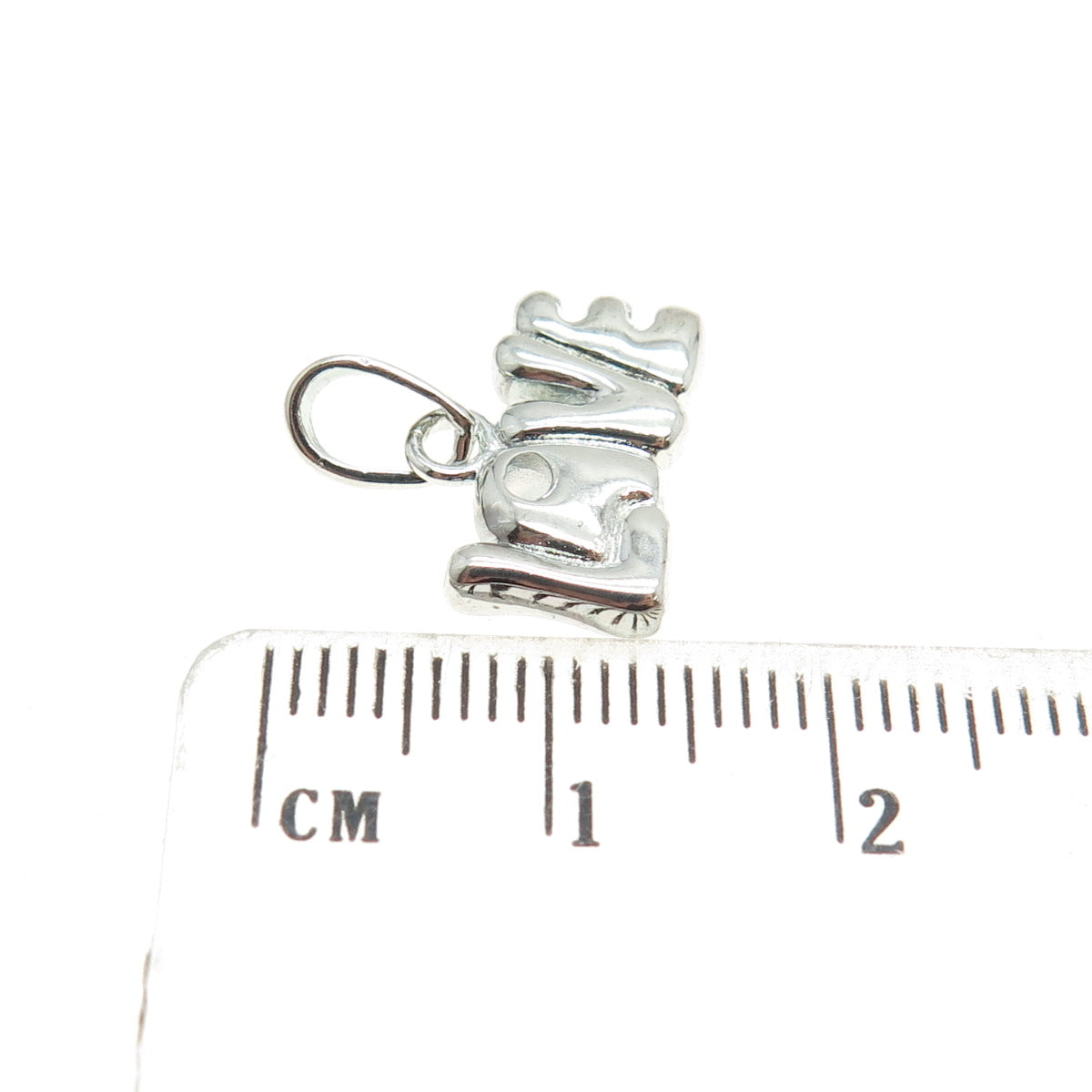 925 Sterling Silver Vintage "LOVE" Minimalist Charm Pendant