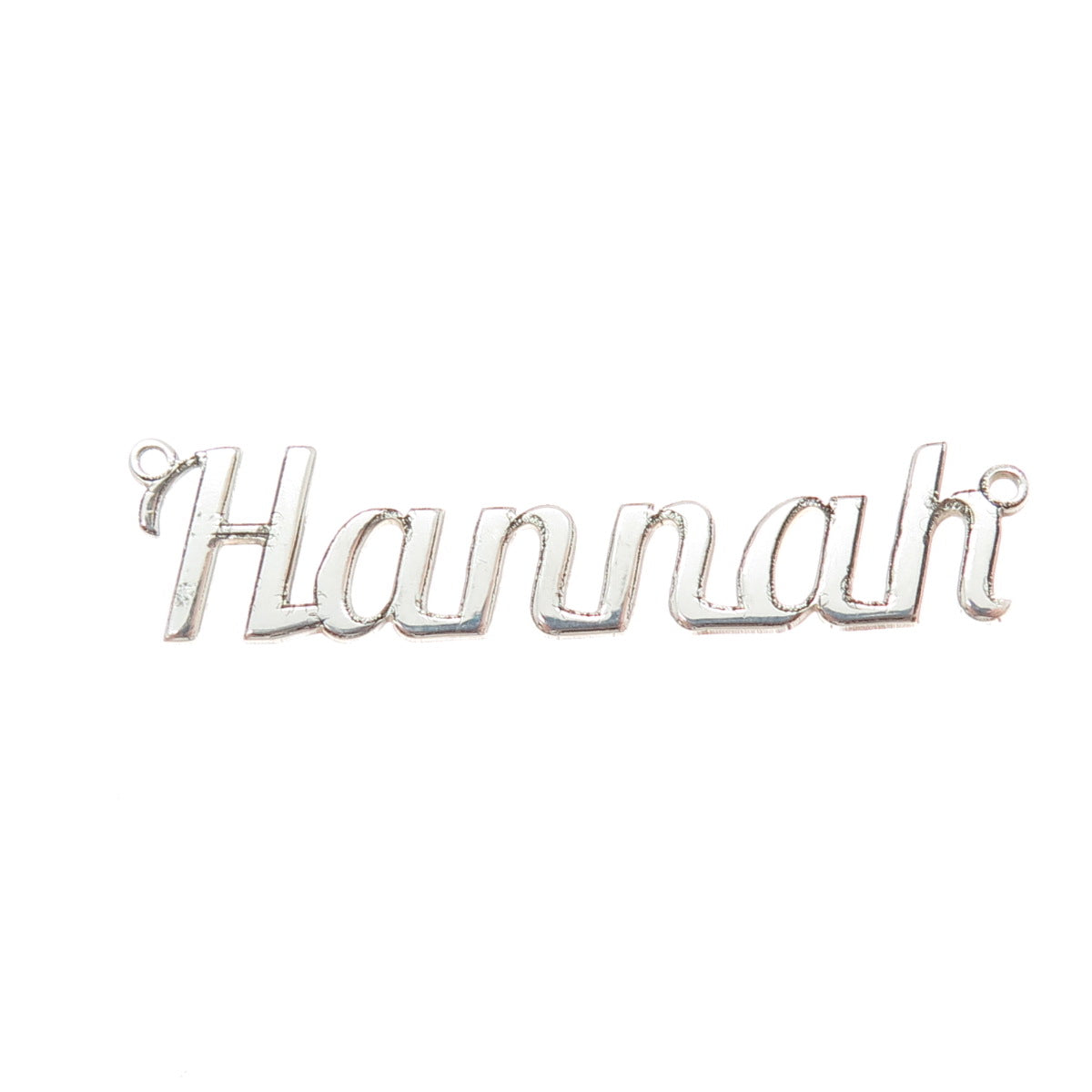 925 Sterling Silver Vintage Hannah Nameplate Centerpiece Pendant