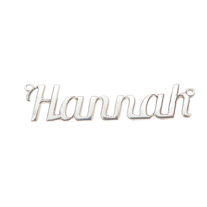 925 Sterling Silver Vintage Hannah Nameplate Centerpiece Pendant