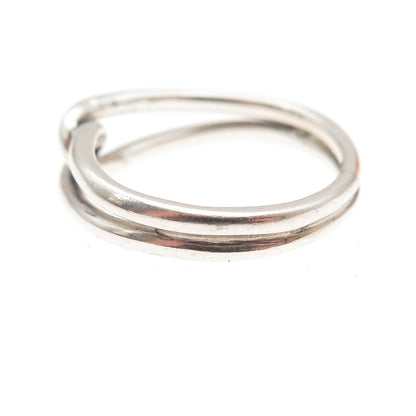 925 Sterling Silver Vintage Interlocked Infinity Knot Oxidized Ring Size 6.25