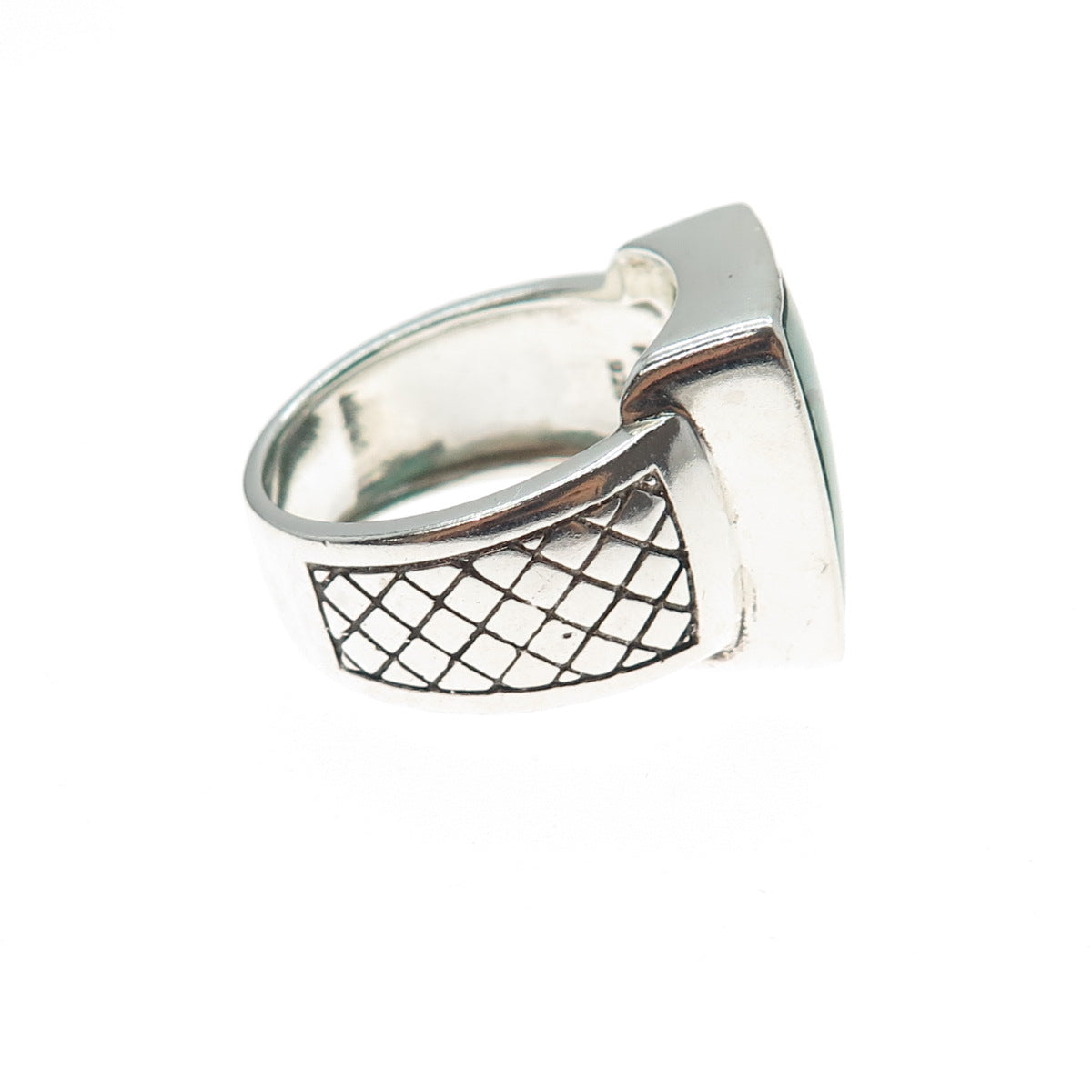 PHLD PlayHardLookDope 925 Sterling Silver Real Malachite Ring Size 10.75