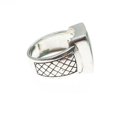 PHLD PlayHardLookDope 925 Sterling Silver Real Malachite Ring Size 10.75