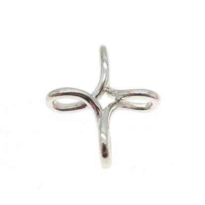 925 Sterling Silver Twisted Cross Pendant