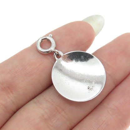 JEWELART 925 Sterling Silver Vintage Confirmation Cross Spring Ring Lock Pendant