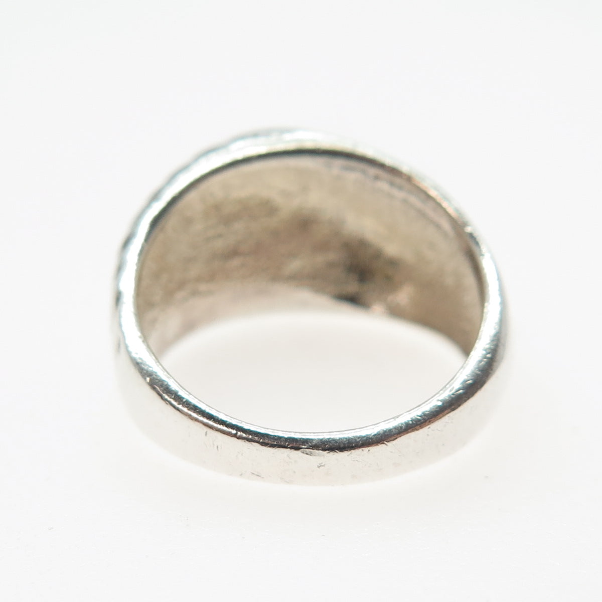 MONET 925 Sterling Silver Vintage Modernist Dome Ring Size 6