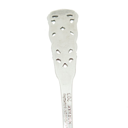 TH MARTHINSEN Sterling Silver Antique Art Deco Norway Valdres Coffee Spoon #203