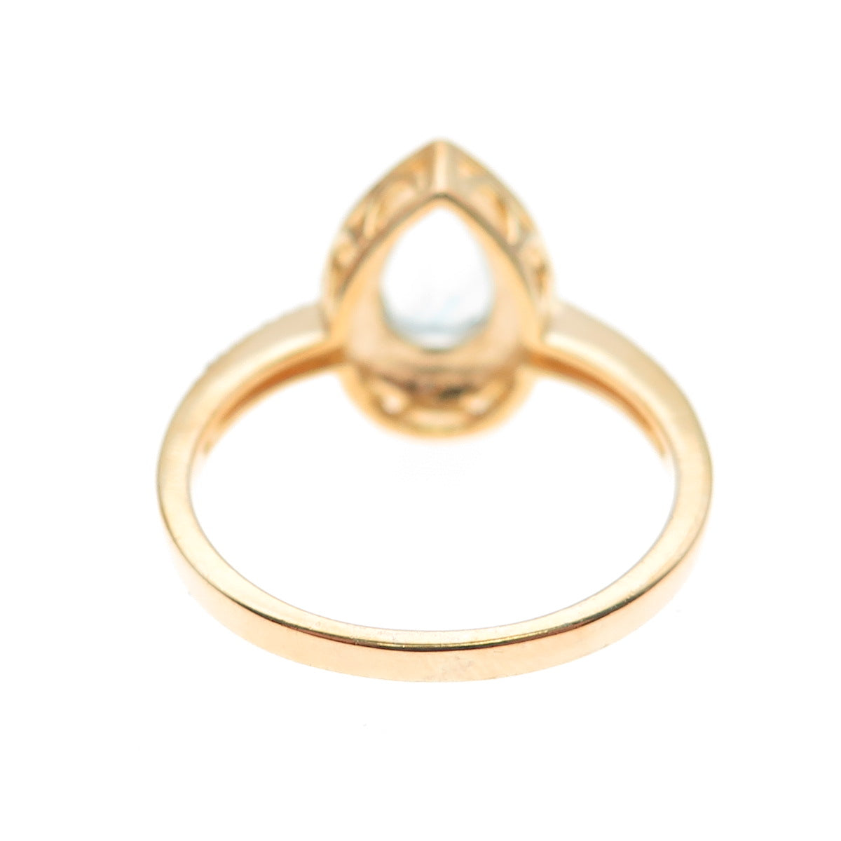 ROSS SIMONS 925 Sterling Gold Plated Real Diamond Accent Blue Topaz Ring Size 9