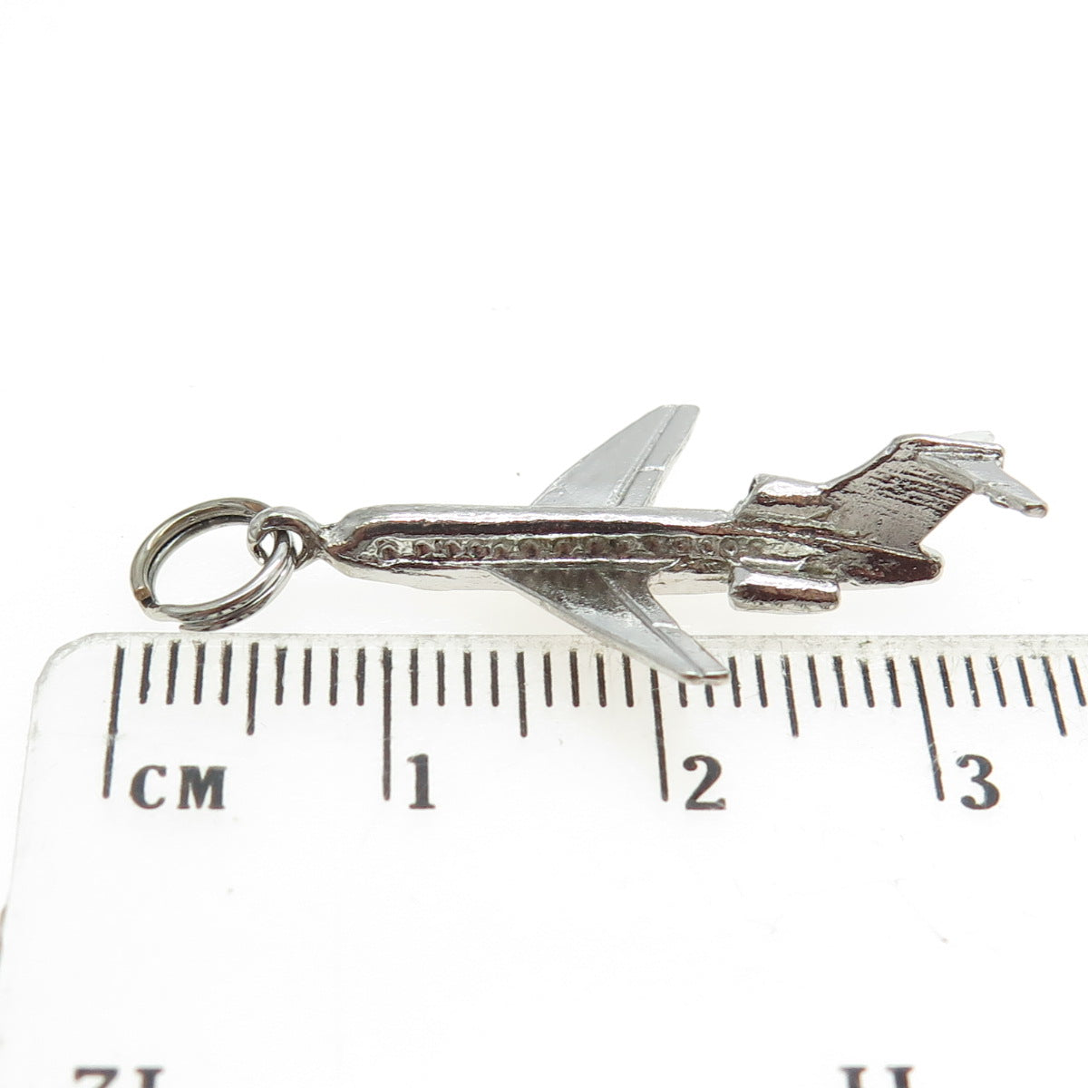 925 Sterling Silver Vintage Airplane Pendant