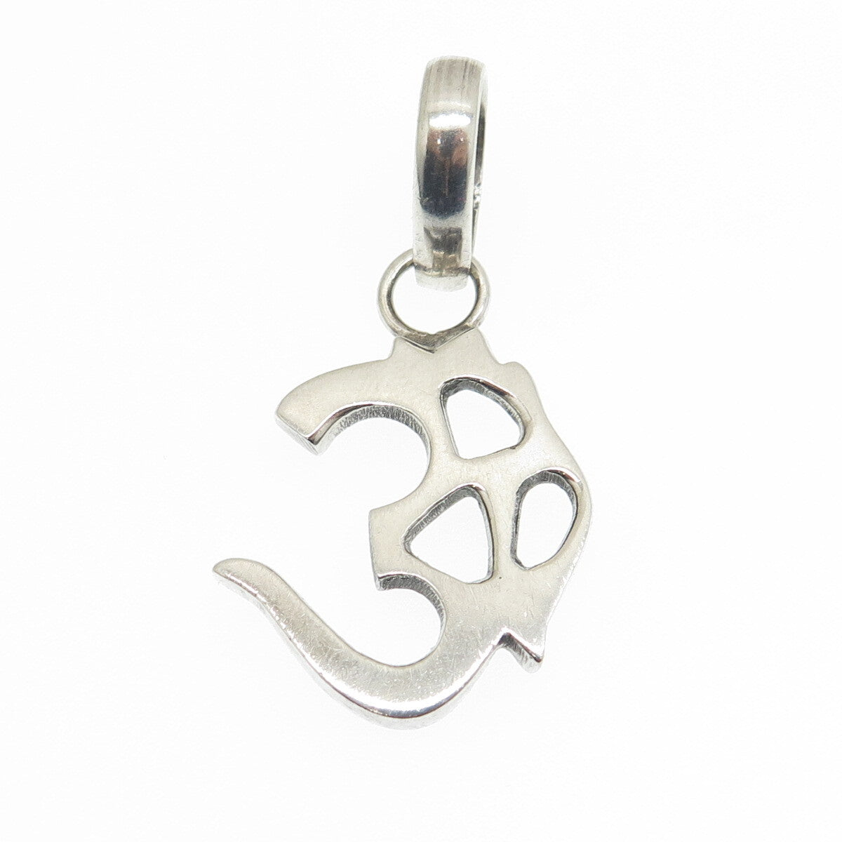 925 Sterling Silver Vintage Om Mantra Charm Pendant