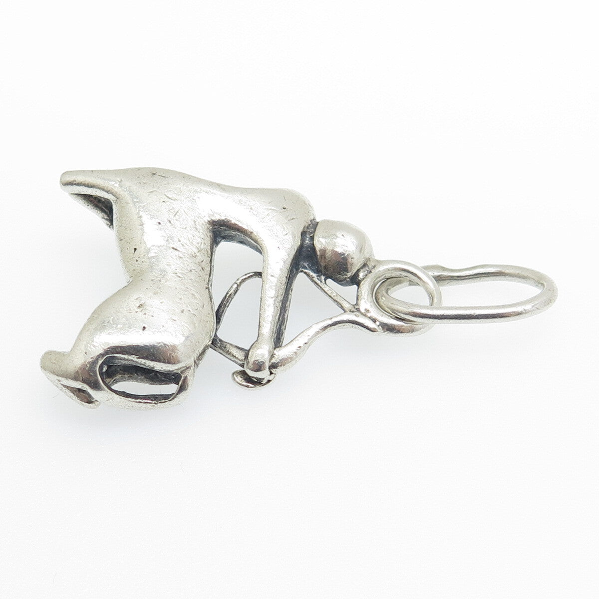 925 Sterling Silver Vintage Sagittarius Zodiac Sing Oxidized Charm Pendant